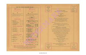 Agua Caliente Tijuana Mexico 1934 Vintage Americana Menus