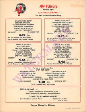 Ah Fong’s Los Angeles 1973 Posters Prints & Visual Artwork