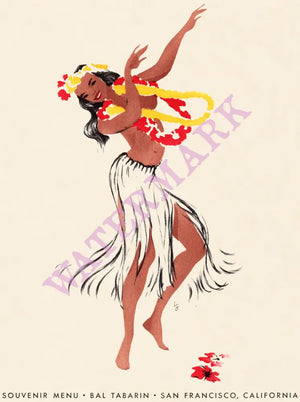 Bal Tabarin, San Francisco 1939 Menu Art