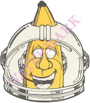 Bananaman Space Helmet Kid's Menu 1980s Menu Art