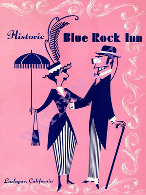 Blue Rock Inn, Larkspur 1960s/1970s Menu Art