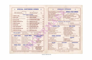 Blue Star Inn Midland texas 1941 Interior menu