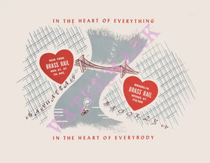 Brass Rail, Brooklyn 1942 Menu Art