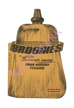 Broome's, Seattle 1937 Menu Art