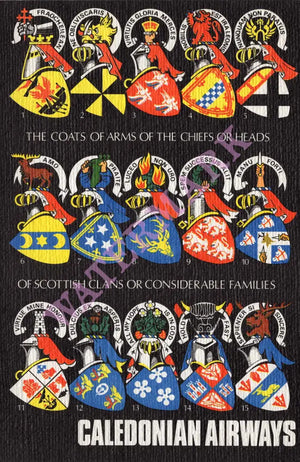 Caledonian Airways In-flight Menu 1960s Vintage Americana Menus