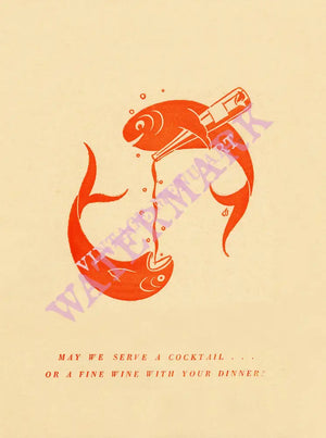 Cap Cod Room Fish Drake Hotel Chicago 1945 Posters Prints & Visual Artwork