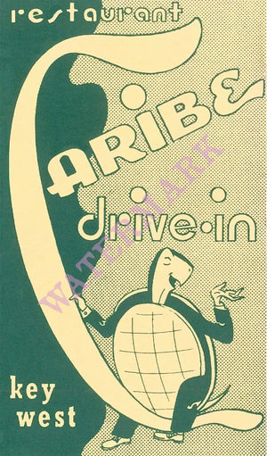 Caribe, Key West, Florida 1950s Menu Art