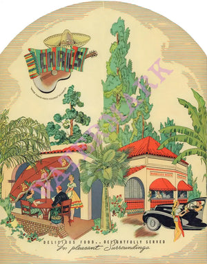 Carl's, Los Angeles 1940s Menu Art