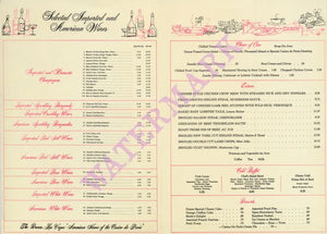 Casino de Paris, The Dunes, Las Vegas 1970s | Vintage Menu Art - food menu