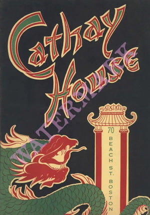 Cathay House Boston 1940s Harley Spiller Menu Collection