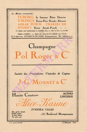 Chez Les Vikings, Paris 1926