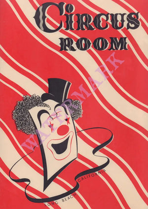 Circus Room Long Beach 1950s Vintage Americana Menus
