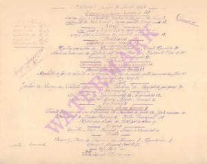 Ciro, Paris 1928 Menu