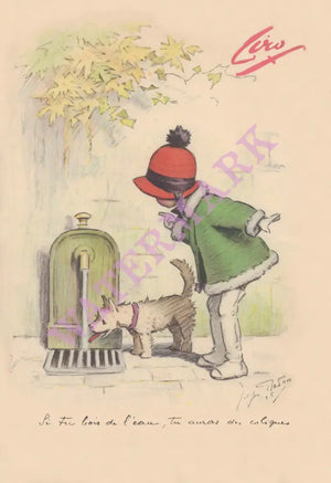 Ciro, Paris 1928 Menu Art by Georges Redon