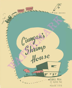 Ciungan's Shrimp House, Ecorse, Michigan 1954