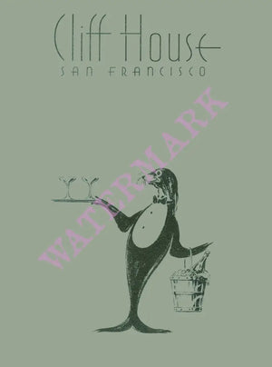 Cliff House Gray, San Francisco, 1930s Menu Art