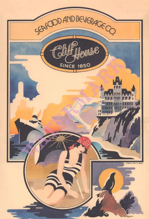 Cliff House, San Francisco, 1970s | Vintage Menu Art - cover