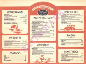 Cliff House, San Francisco, 1970s | Vintage Menu Art - food menu