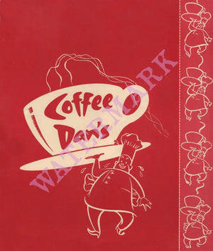Coffee Dan's, Los Angeles 1961 Menu Art