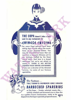 Copacabana Chinese BBQ Spare Ribs Harley Spiller Chinese Menu Collection
