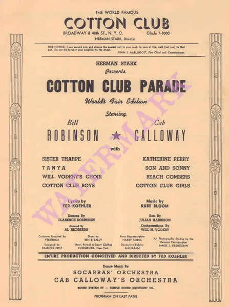 Cotton Club, New York 1930s Parade Cab Calloway Sister Tharpe