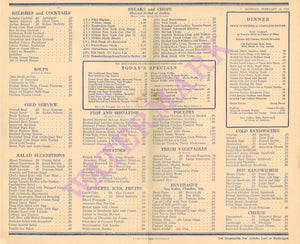 Crane's Steak House, San Francisco 1936