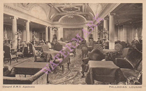 Cunard R.M.S. Aquitania, 1925 Palladian Lounge