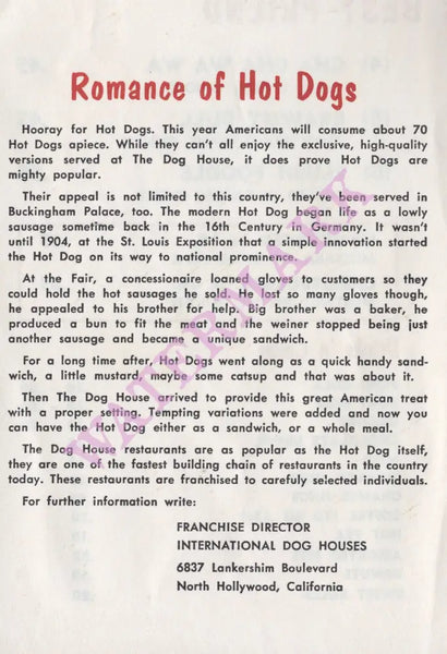 Dog House, Westwood Village 1950s hot dogs