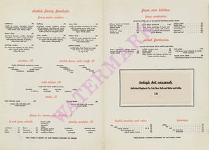Drake's Fancy, San Francisco 1950s | Vintage Menu Art – food menu