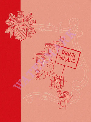 Drinks Parade. Hotel Roosevelt New York 1950s Menu Art