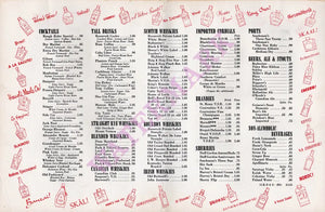 Drinks Parade. Hotel Roosevelt New York 1950s Drinks Menu