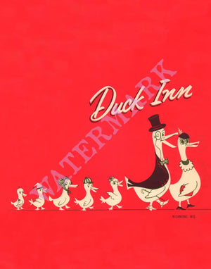 Duck Inn, Richmond WI 1968 | Vintage Menu Art - cover