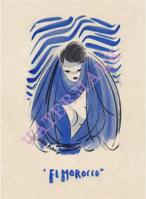 El Morocco, New York 1948 Jaro Fabry Menu Art