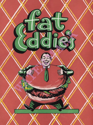 Fat Eddie's, Los Angeles 1950s Menu Art