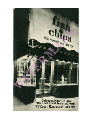 Fish and Chips Inc. Chicago 1940s Vintage Americana Menus