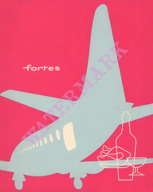 Fortes, London Airport 1960 Menu Art