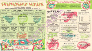 Friendship House, Biloxi 1960 Menu