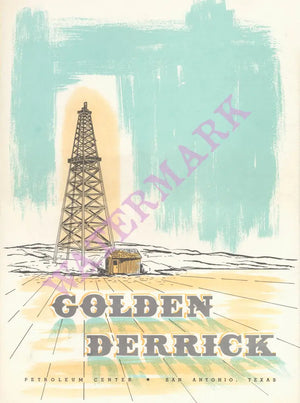 Golden Derrick San Antonio Texas 1960s Vintage Americana Menus