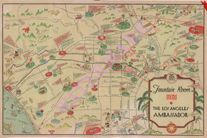 Hotel Ambassador, Los Angeles Map 1946