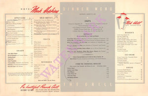 Hotel Mark Hopkins, San Francisco 1946 Menu
