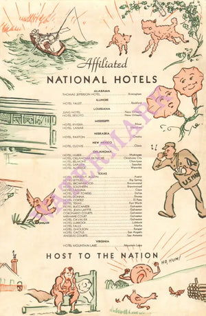 Hotel Paxton, Omaha Nebraska 1942 Menu Art