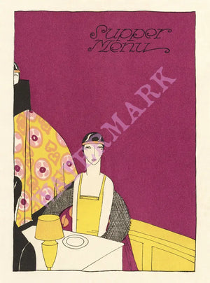 Hotel Statler, Boston 1930s Menu Art