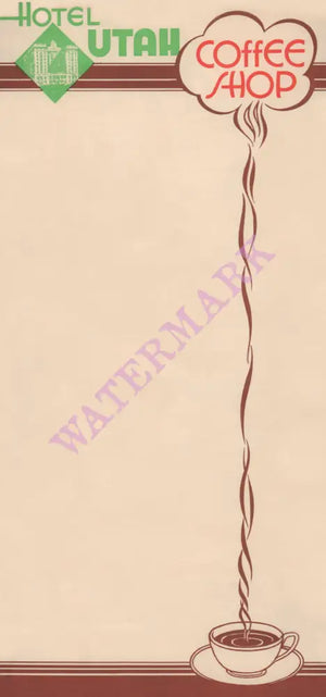 Hotel Utah, Salt Lake City 1939 Menu Art