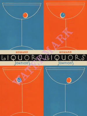 Howard Johnson's Liquors 2, USA 1950s Menu Design