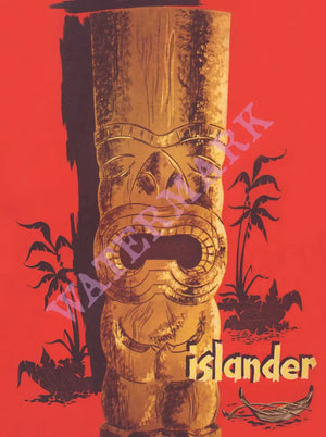 Islander, Los Angeles 1960s Tiki Menu Art