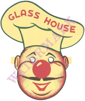 Kid's Menu Glass House Restaurant 1950s menu art