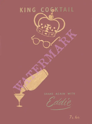 King Cocktail Shake Again With Eddie, London 1950s Book Cover