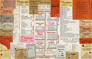 King of the Sea, New York, 1940s Menu Art