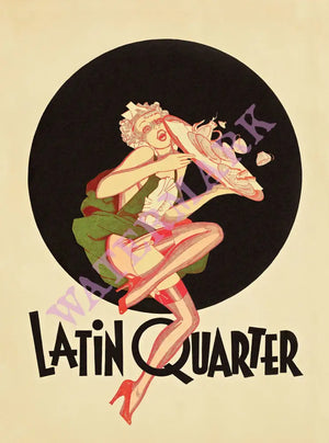 Latin Quarter Nightclub, New York, 1950s Enoch Bolles Menu Art
