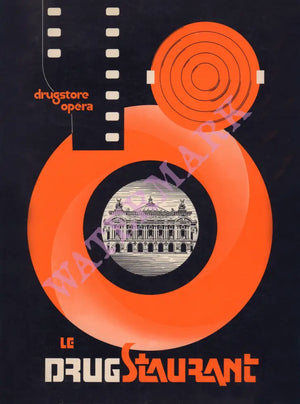 Le Drugstore, Paris 1970s French Menu Design